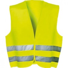 Gilet Jaune Fluo de Sécurité Approuvé CE Bandes Réfléchissantes Polyester XXL