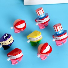  6 Pcs Cadeau Original Bouche Qui Saute Et Marche Jouet Dentier Dents Claque