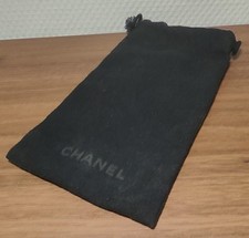 Pochette à Lunettes Chanel en Lin, intérieur Velours. Couleur Noire.Parfait état