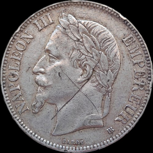 Second empire francs 1869 - empire, 5