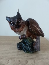 Vintage années 70 Bougie hibou, chouette 16 cm