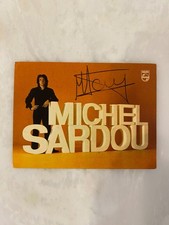 Ancienne Carte Postale avec autographe dédicace Michel SARDOU
