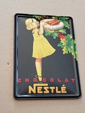 Plaque métal Chocolat NESTLE      Editions clouet  Réédition