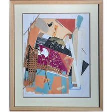 "Cartonnages Couleurs"  Collage/Papier - Signé JLP - Oeuvre Unique - 40X30 cm