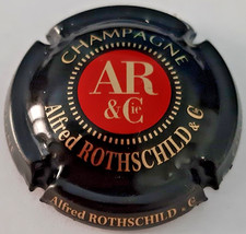 Capsule de champagne Rothschild Alfred Noir, rouge et or, petit nom sur ctr N°3
