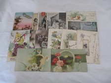 LOT DE 15 CPA FANTAISIE THEMES DIVERS ENFANTS CARTES DE VOEUX FLEURS ETC...
