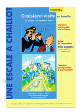 Carte postale publicitaire Hergé. UNE ESCALE A CHAILLOT. 2001. Tintin
