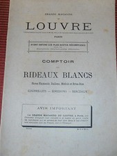 catalogue le Louvre - rideaux - couvre lits - année 1908 ( ref 21 ) 