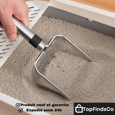 Pelle à litière en acier inoxydable pour chat, durable, facile à nettoyer