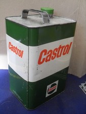 BIDON  HUILE  ANCIEN  GARAGE "   CASTROL     5 L " ANNÉES  60 70