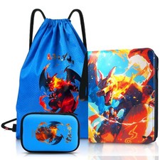 pack Classeur cartes Pokémon 900 pochettes avec boîte de rangement et sac à band