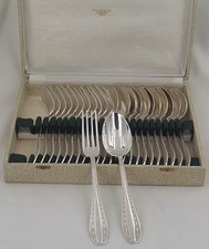 Ercuis Tolède, Art Déco, 12 couverts entremets, dessert 24 pièces excellent état