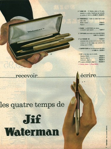 Publicité ancienne stylos - , à