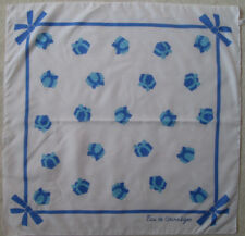 -Superbe Foulard  EAU DE COURRÈGES  polyester TBEG  vintage 70 x 70 cm