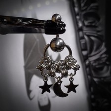 Piercing Nombril Lune Étoiles