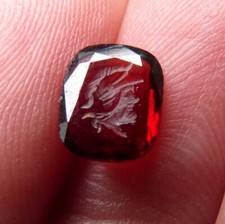 Sceau cachet grenat sculpté intaille 19e siècle  pour bague  seal garnet