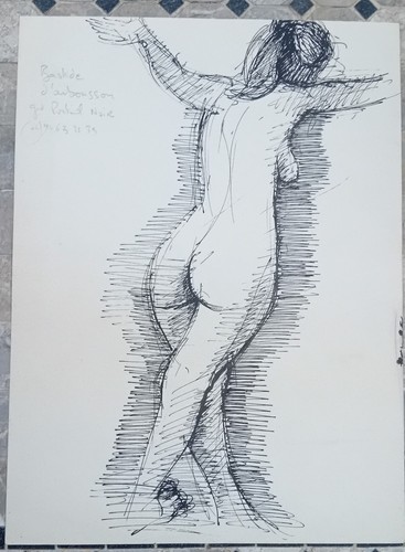 Dessin encre femmes nu - dessin,