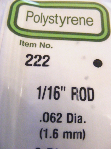 Evergreen 222 styrene rod - evergreen,