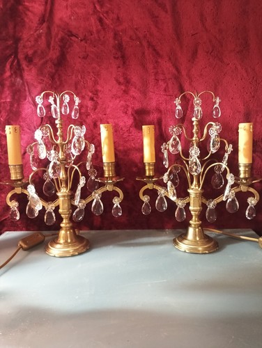 Paire girandoles lampe en - de,