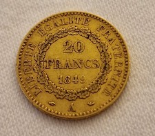 20 FRANCS OR - 1849 - Génie