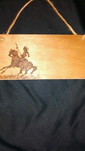 Plaque bois indien - , rouge