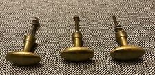 3 Ancienne  poignée de porte bouton Tiroir Fenêtre Meuble olive Laiton Bronze
