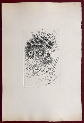 Marcel jean gravure signée - jean,