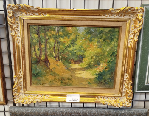 Tableau huile sur bois - tableau,