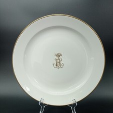 Plat Porcelaine De Sèvres 1874 Diamètre 34cm Monogramme Initiale D'une Famille ?