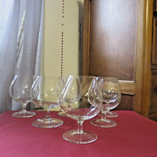 5 verres à cognac en cristal de SEVRES signé