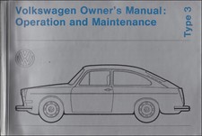 1972 VW Type 3 Propriétaires Manuel Volkswagen Fastback Squareback Owner Guide