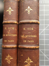 Livre ancien cuir Eugene SUE    Les mystères de Paris