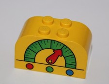 Lego Yellow Brick with Gas Gauge Pattern 4744pb02 set 4166 Mickey's Car Garage