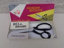Vintage Pinking Shears Bell Brand Cisailles à Cranter Ciseaux Couture Taille 8"
