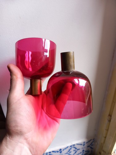 Paire verrine rouge verre - paire,