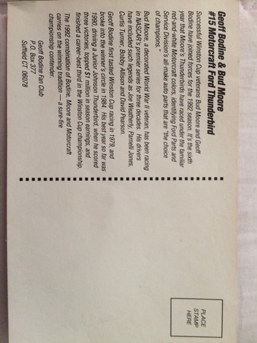 Geoff bodine bud moore 15 - moore, #15