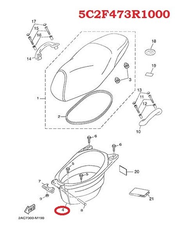 5c2f473r1000 coffre sous - coffre, selle