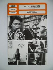 CARTE FICHE CINEMA 1967 JE SUIS CURIEUSE Lena Nyman Borje Ahlstedt Peter Lindgre
