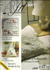 LIVRE BRODERIE TRADITIONNELLE POINT DE CROIX  PATRONS      NEUF  «  art et fil