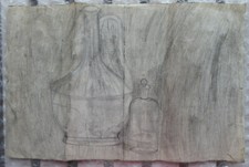 Ancien Dessin Croquis Étude