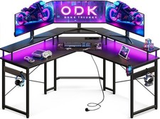 ODK Gaming Desk 129x129cm LED