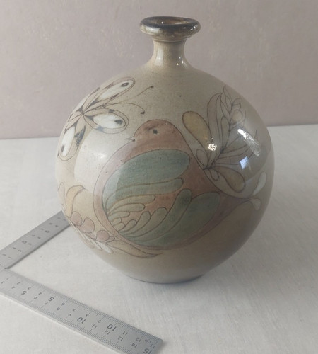Ancien vase boule terre - ancien, cuite