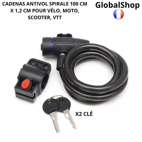 Cadenas antivol spirale - cadenas,
