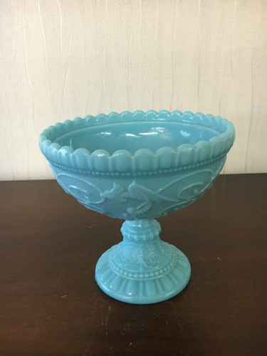 Coupe opaline bleue en - opaline,