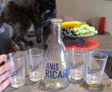 Ancien Pichet Anis Ricard à Eau 50cl et ses 4 Petits Verres