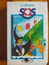 VHS  CASSETTE VIDEO   RARE  SOS POLLUARDS   LA SORCIERE  DESSIN ANIME  VF