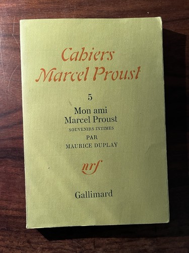 Cahiers marcel proust mon - proust, 5/mon