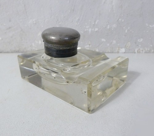 Ancien encrier verre - ancien, et