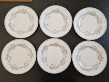 Coalport modèle April Série de 6 assiettes plates en porcelaine Angleterre