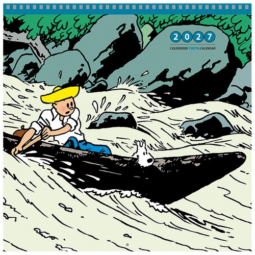 Calendrier mural 2027 tintin - calendrier,